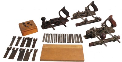 Stanley Rule & Level: Three Partial Combin Woodworking Planes