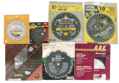 Assorted Makers: Six Unused Table Saw Blades