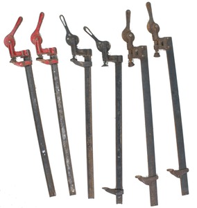 Batavia Clamp Company, Batavia, New York: Five Adjustable Bar Clamps