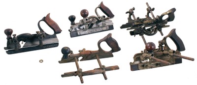 Stanley Rule & Level: Five Partial Combo. Woodworking Planes