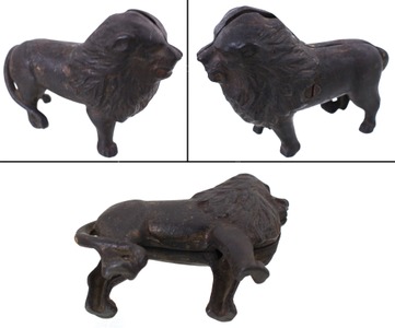 Unmarked: Cast Iron "Lion" Still Bank