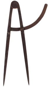 Unmarked: Pair Of Hand Forged 18th C. Dividers