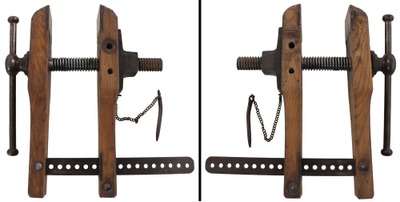 Unmarked: Early Wood & Iron Bench Vise