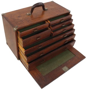 Unmarked: Solid Oak Machinists Tool Chest