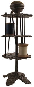 Unmarked: 19th C. Cast Iron Spool Stand