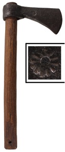 Unmarked: Early Floral Decor. "Trade" Type Axe