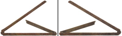 Unmarked: 18th C. Brass Bevel Rule
