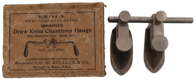 G.W. Bullock & Company, Springfield, Massachusetts: 1 1/4" Draw Shave Chamfer Guides