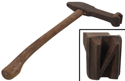 Unmarked: Classic Early Log Marking Hammer