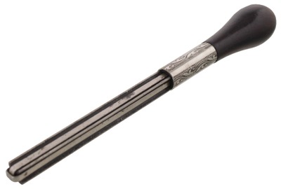Unmarked: Ornate Rosewood Hdl. Burnishing Tool