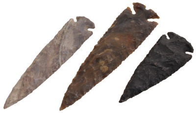 Unmarked: Three Native America Spear Points