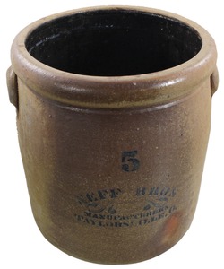 Neff Bros./Taylorsville, O. No. 5, No. 5: Extra Clean Five Gallon Crock