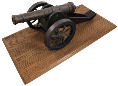 Unmarked: Iron & Brass Model Of Early Cannon