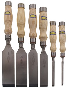 Wm. Marples & Sons, Hibernia Works, Sheffield, England: Set Of Six Unused Tang Type Chisel