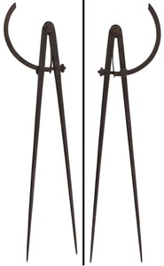 Unmarked: Massive Pair Of Iron Dividers