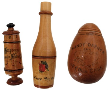 Assorted Makers: Three Early Wooden Needle Cases