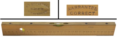 I. & D. Smallwood, Birmingham, England, No. 756: Comb. Rule & Level Level