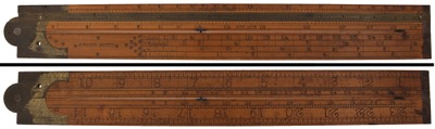 J. Watts, Boston, Massachusetts: Extra Clean Two- Foot 2 Fold Folding Rule