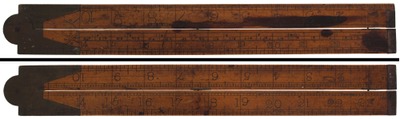 Thomas Bradburn & Sons, Birmingham, England: Two-Foot, Two-Fold B'wood Folding Rule