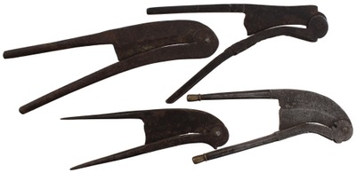 Unmarked: Coll. Of Four Hand Forged Betel Nut Cut