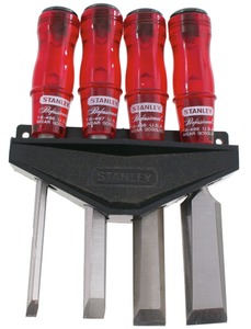 Stanley Tools, No. 16-496: Full Set Of Four Later Type Chisel