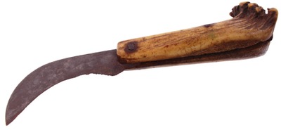 Unmarked: Early Staghorn Hdl. Pruning Knife