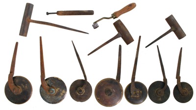 Assorted Makers: Lot Of Bookbinder's Gilding Wheels