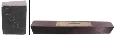 Unmarked: Early Sgl. Vial Mahogany Level