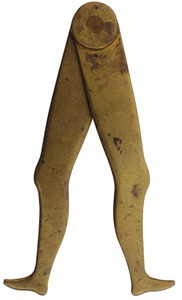 Assorted Makers: Pair Of Brass Body "Ladyleg" Calipers