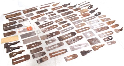 Assorted Makers: Lot Of Plane Irons & Parts