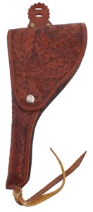 Unmarked: Fancy Tooled Leather Pistol Holster