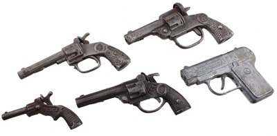 Assorted Makers: Five Childs' Cap Pistols