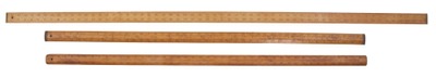 Lufkin Rule Company, Saginaw, Michigan: Three Tailor's 1 1/2 Yard Measure Rules