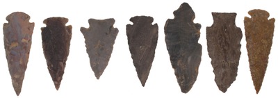 Unmarked: Lot Of Seven Arrow Points