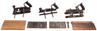 Stanley Rule & Level: Three Partial Combin Woodworking Planes
