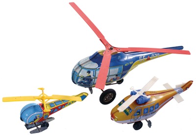 Assorted Makers: Lot Of Three Clean Toy Helicopters