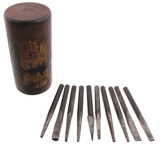 Goodell Pratt Company, Greenfield, Massachusetts, No. 470: Chisel And Punch Set