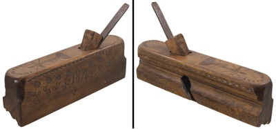 Unmarked: Carved & Decorated Euro "complex "g Plane