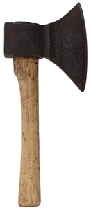 Unmarked: Early 19th C. Decorated Hewing Hatchet