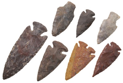 Unmarked: Lot Of Seven Arrow Points