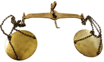De Grave & Company, London, England: Solid Brass Hanging Balance Scale