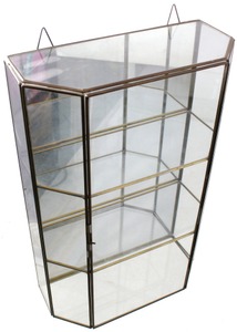 Unmarked: Fancy Glass & Brass Display Case