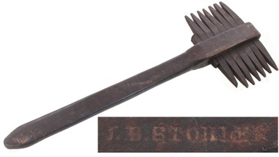 J.B. Stohler, Schaefferstown, Pennsylvania: Rare Maker Marked "Bush Hammer" For