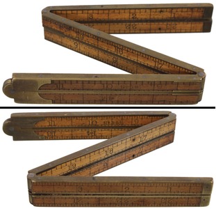 STANLEY (Unmarked), No. 58 1/2: Two Foot, Six Fold Folding Rule