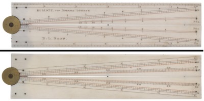 Elliott, 449 Strand, London, England: Extra Clean Ivory Navigator's Rule