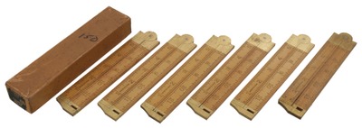 Stanley Rule & Level, No. 36 1/2 R: Full Box Of 1/2 Doze Caliper Folding Rule