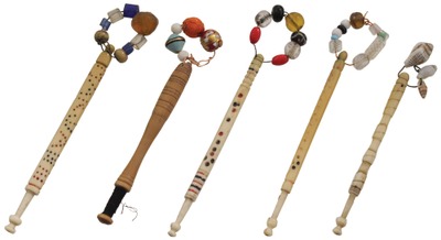 Unmarked: Collection Of Five Bobbins For Bobbin L