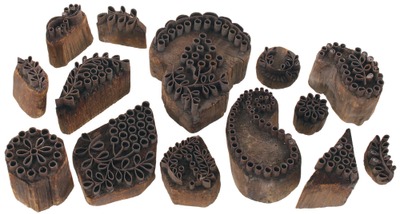 Unmarked: Set Of Early Hand Made Batique Blocks