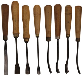 Buck Brothers, Millbury, Massachusetts: Set Of Eight Extra Clean Carving Tool