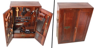 Stanley Rule & Level, No. 851: Rare Dbl. Door Wall Mount Tool Chest